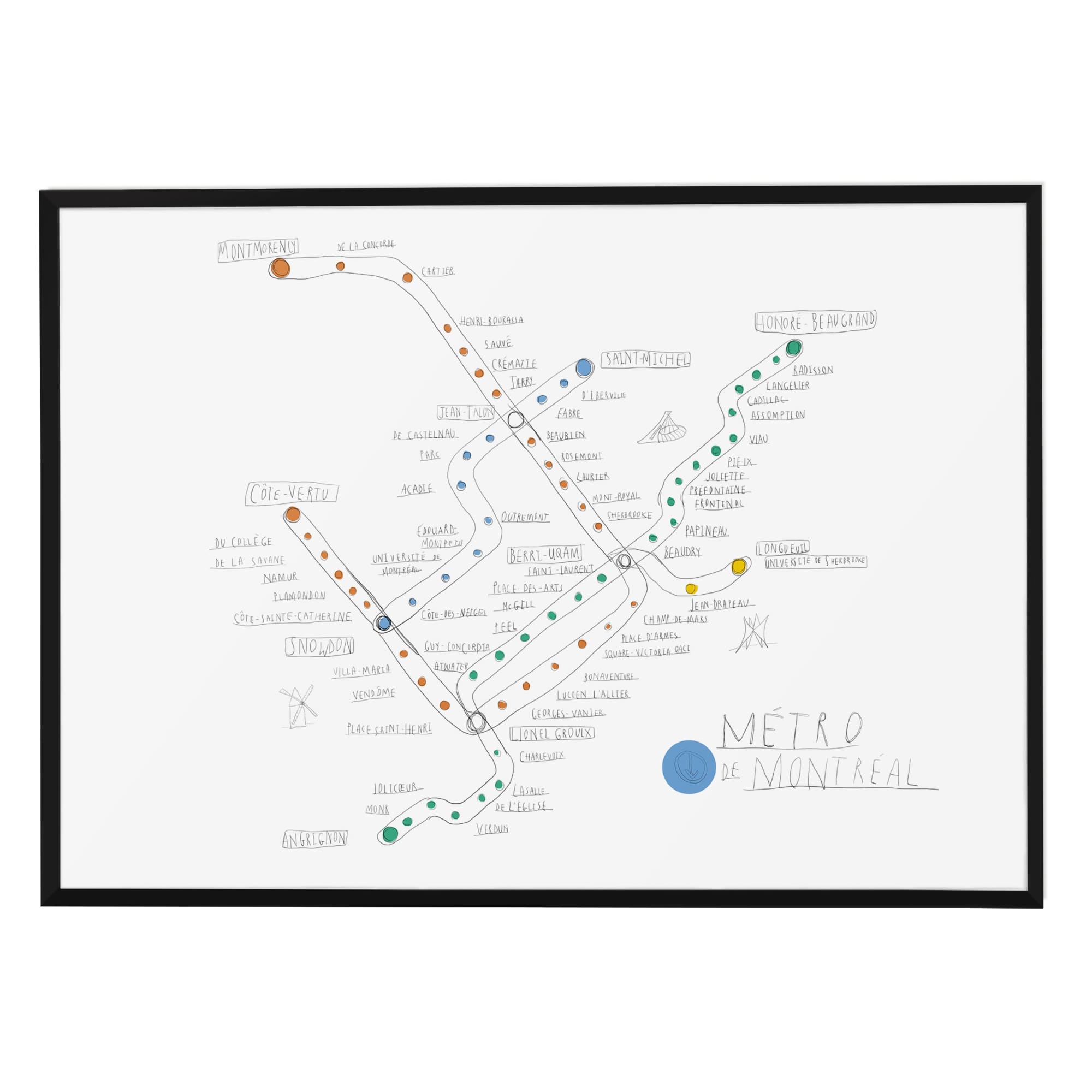 Montreal Metro Art Print - Baltic Club
