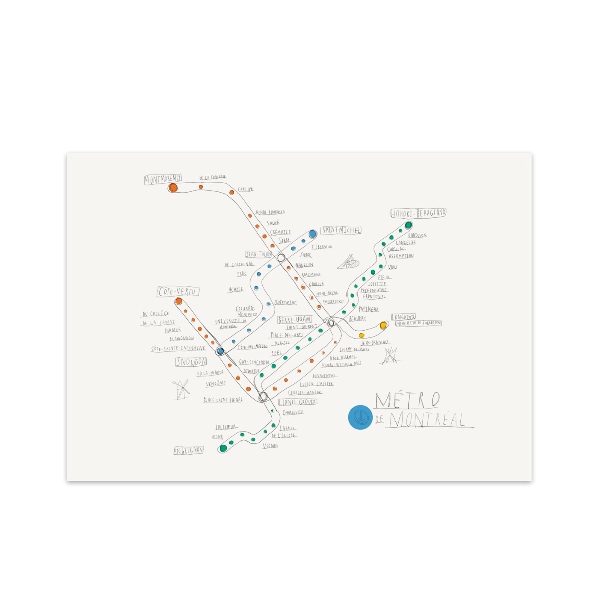 Montreal Metro Art Print - Baltic Club