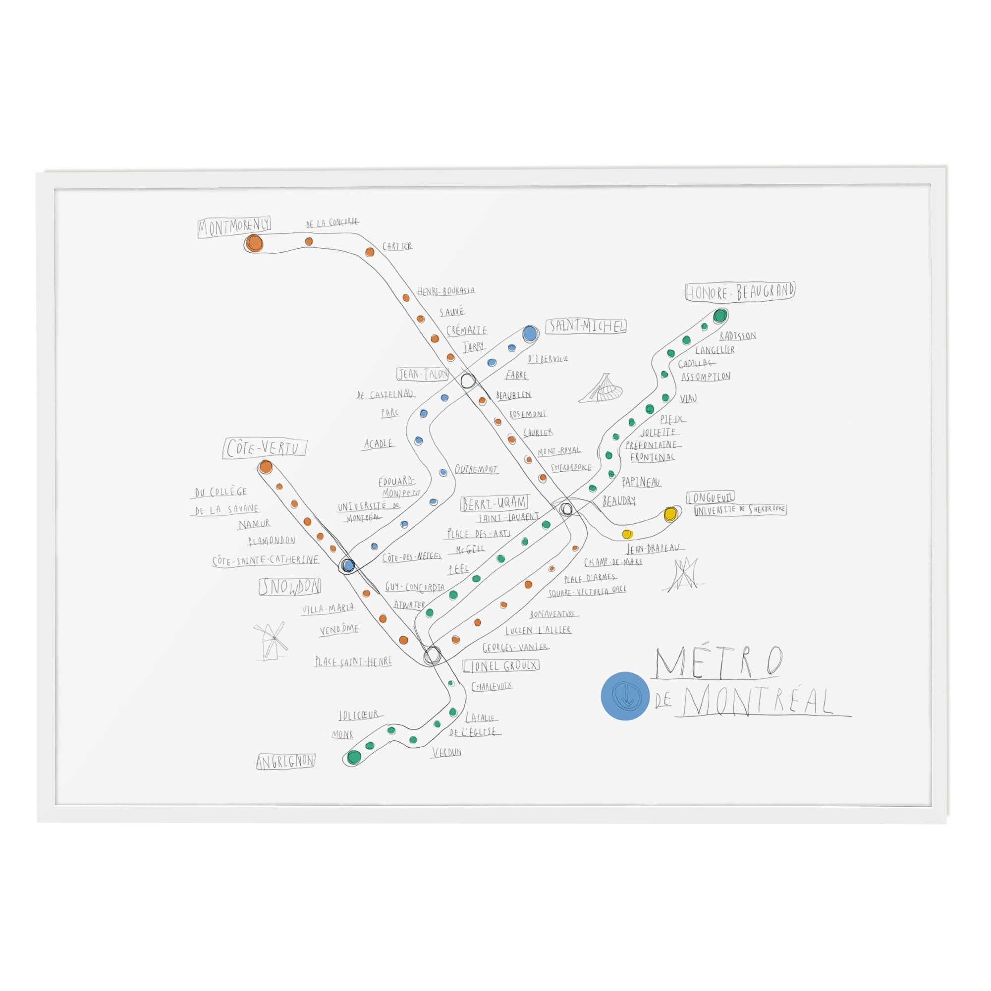 Montreal Metro Art Print - Baltic Club