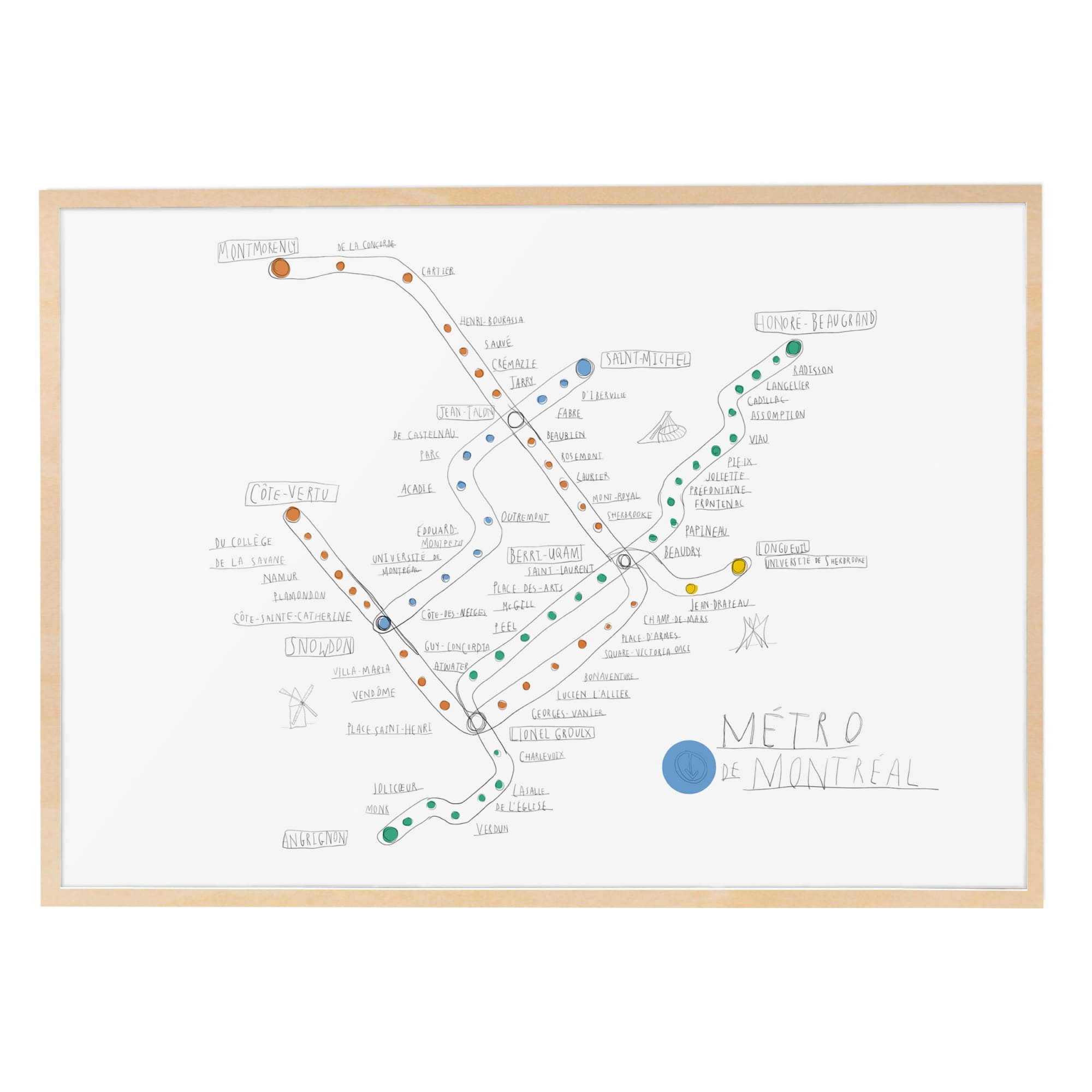 Montreal Metro Art Print - Baltic Club