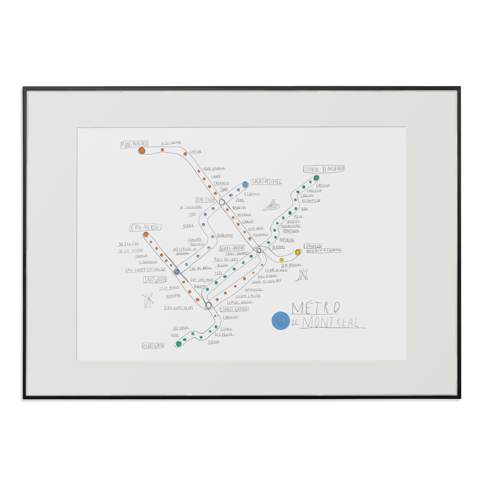 Montreal Metro Art Print - Baltic Club