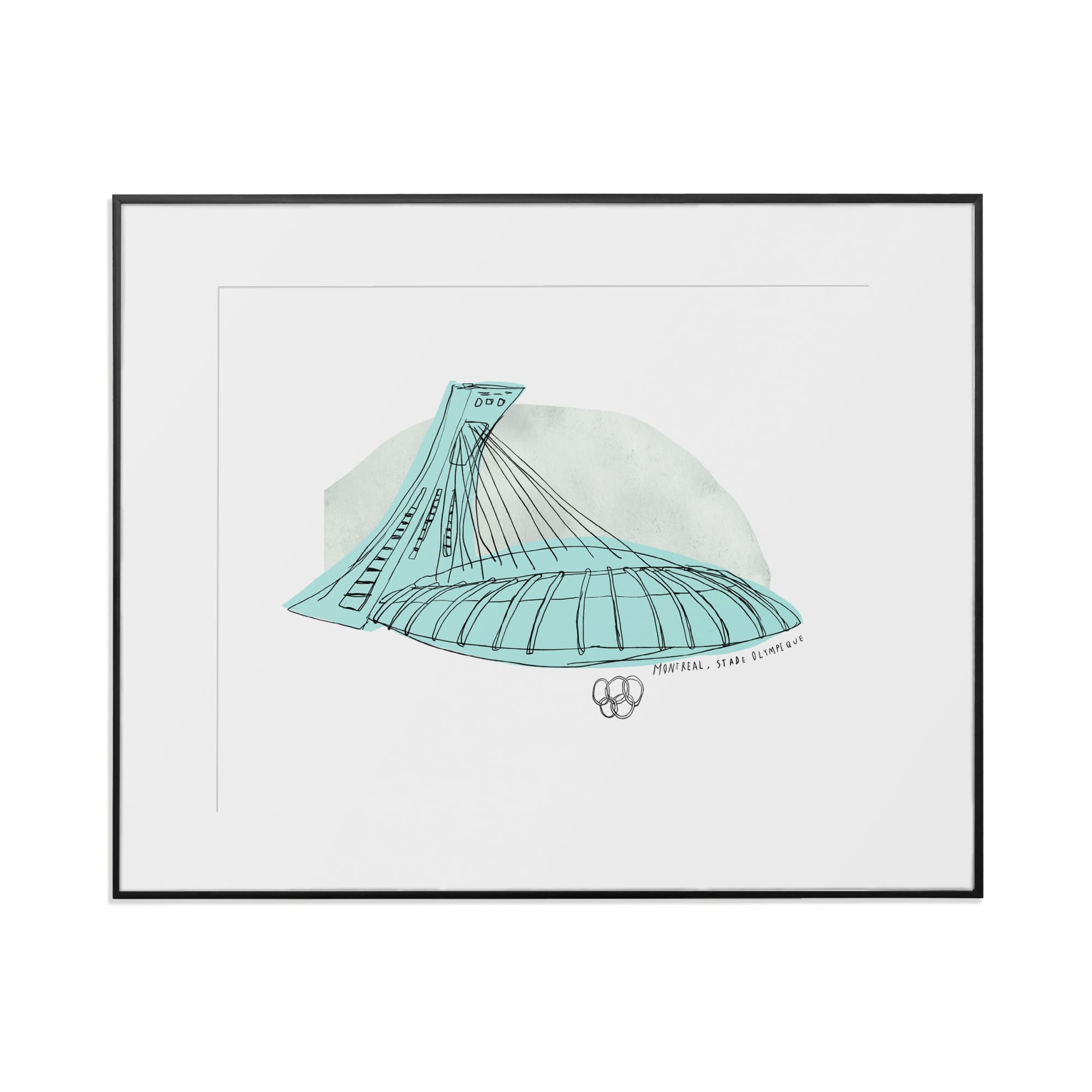 Montreal - Olympic Stadium Art Print - Baltic Club