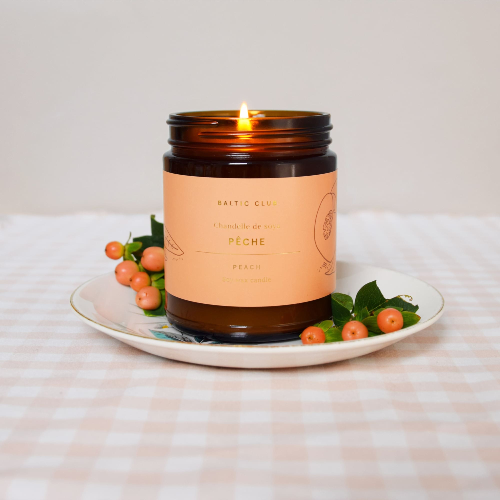 Peach Soy Candle - Baltic Club