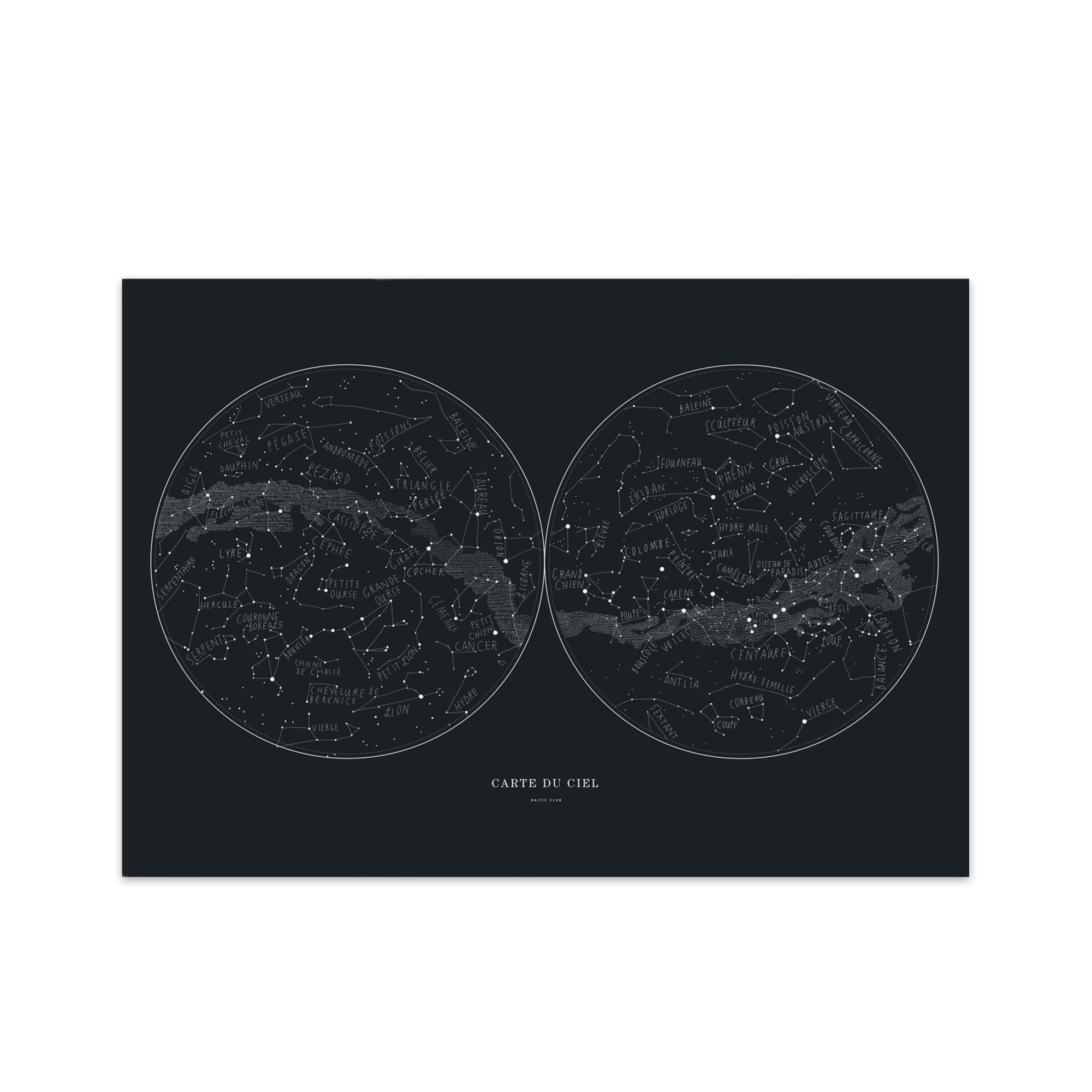 Sky Map art print by Baltic Club