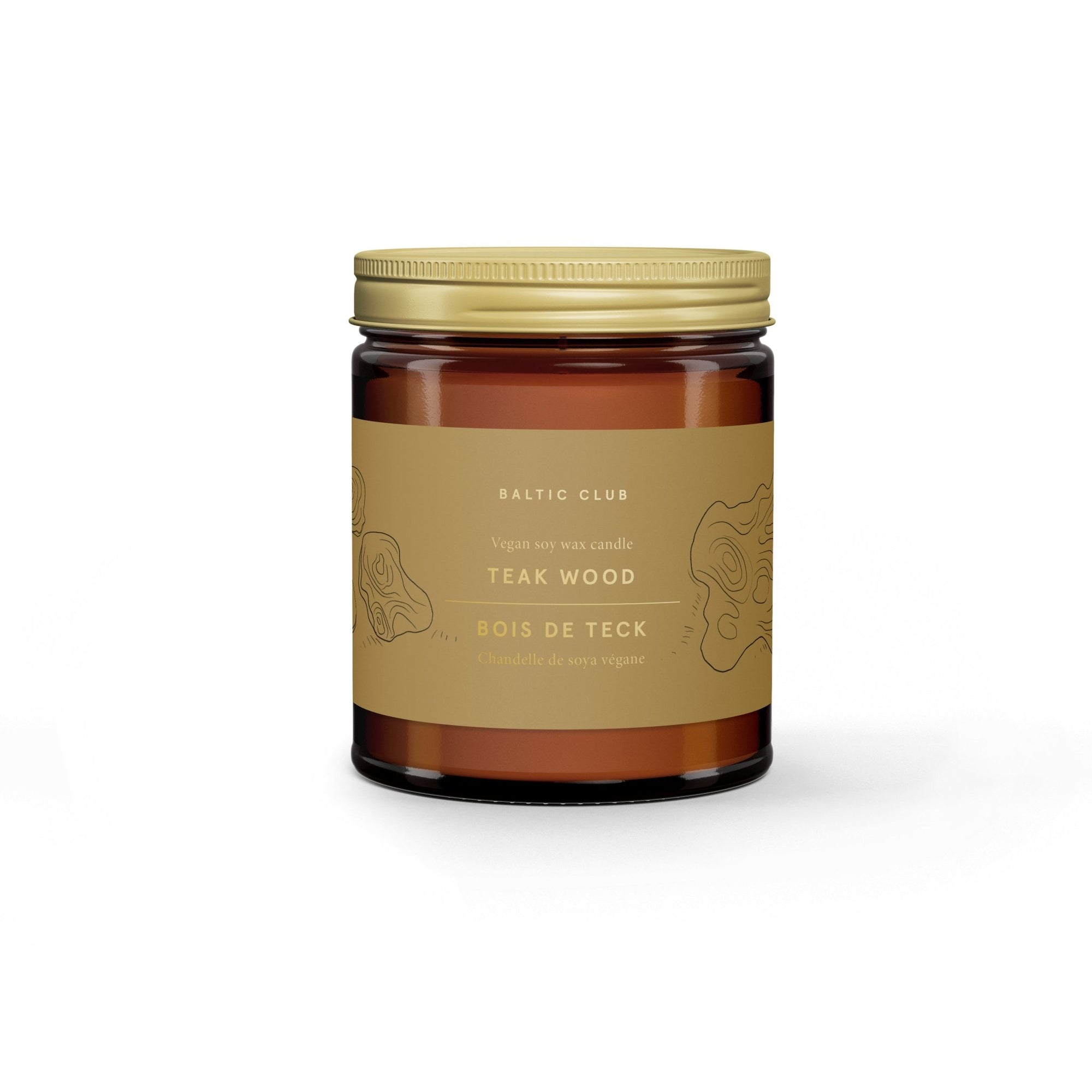 Teak Wood Candle - Baltic Club